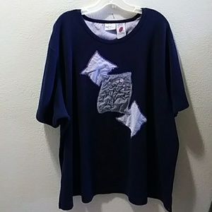 Bobbie Brooks NAVY Blue top 26/28